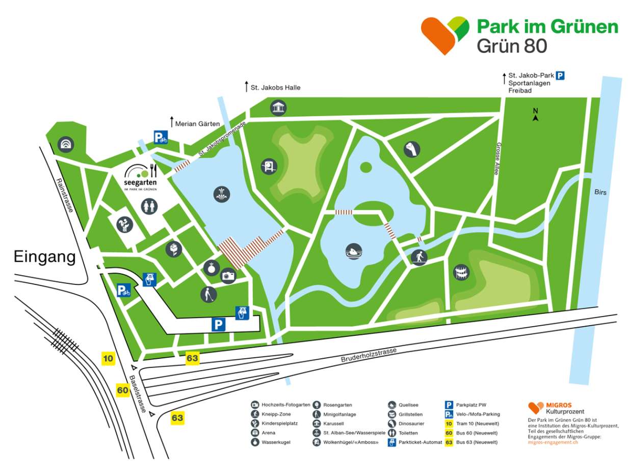 Plan Park im Grünen 'Grün 80' in Münchenstein